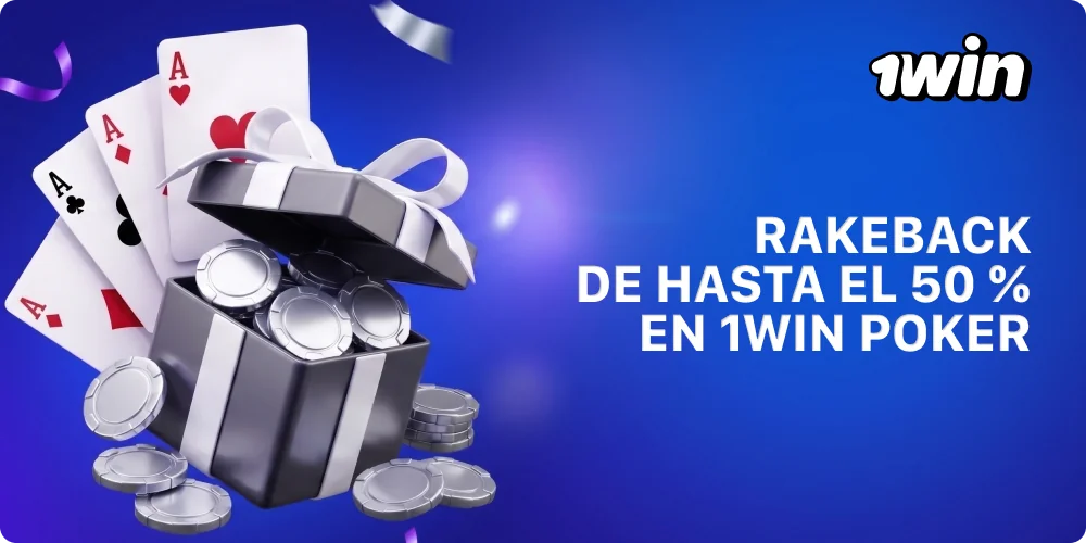 1win Chile rakeback de hasta un 50% en las mesas de poker